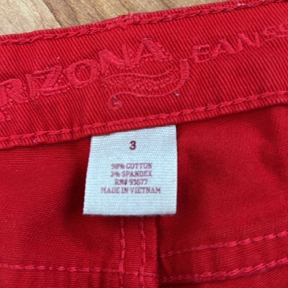 EUC Arizona Skinny red stretchy jeans sz 3. 7” rise, 14” waist, 29.5” in… - Picture 5 of 8